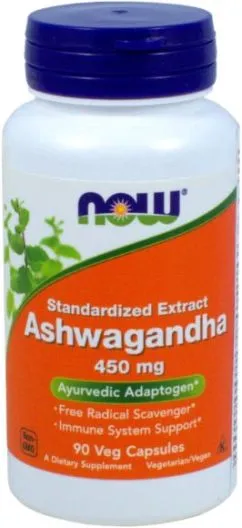 Пищевая добавка Now Foods Ашваганда 450 мг 90 капсул (733739046031)