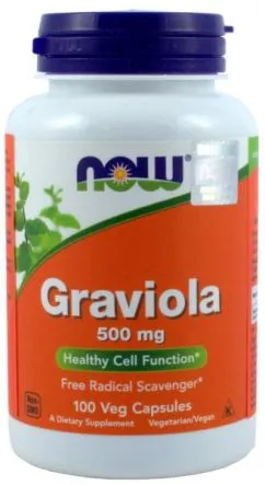 Пищевая добавка Now Foods Graviola 100 Capsules укрепляет организм (733739047038)