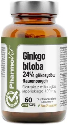 Харчова добавка Pharmovit Гінко Білоба 24 % рослинні глікозиди (5902811238823)