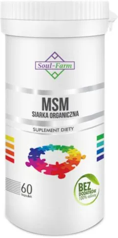 Пищевая добавка Soul Farm Premium MSM 500 мг 60 капсул Сера (5902706730852)