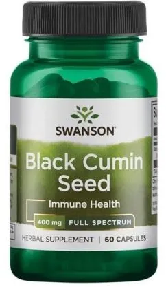 Пищевая добавка Swanson Fs Семена черного тмина 400 мг 60 капсул (87614113616)