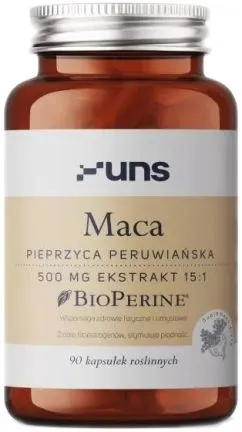 Харчова добавка UNS Maca Bioperine 90 капсул (5904238961032)