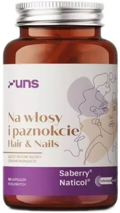 Пищевая добавка UNS для волос и ногтей 90 растительных капсул (5904238961339)