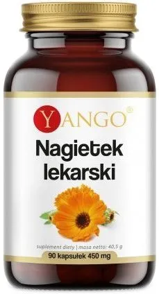 Харчова добавка Yango Календула лікарська 450 мг 90 капсул (5903796650358)