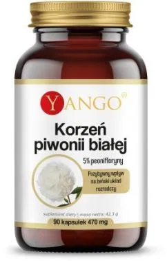 Пищевая добавка Yango Корень белого пиона 90 капсул 5% пеонифлорин (5904194060220)