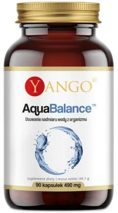 Пищевая добавка капсул Yango Aquabalance 90 уменьшает избыток воды (5904194060404)