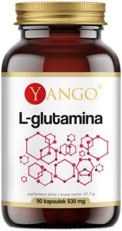 Харчова добавка Yango L-глютамін 530 мг 90 капсул для імунітету кишечника (5905279845541)
