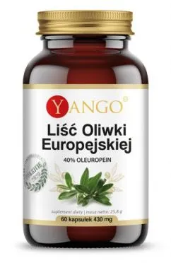 Пищевая добавка Yango European Olive Leaf 40% 430 мг 60 капсул (5907483417989)
