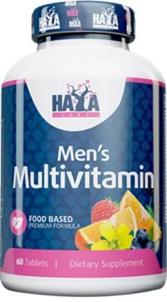 Вітаміни та мінерали для чоловіків Haya Labs Food Based Men's Multi 60 таблеток (854822007637)