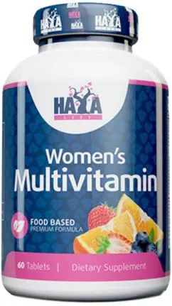 Вітаміни та мінерали для жінок Haya Labs Food Based Women's Multi 60 таблеток (854822007194)