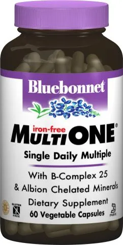 Мультивитамины Bluebonnet Nutrition MultiONE без железа 60 гелевых капсул (743715001466)