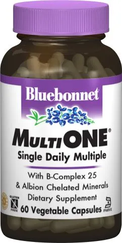 Мультивитамины Bluebonnet Nutrition MultiONE с железом 60 гелевых капсул (743715001282)