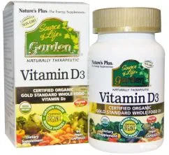 Вітаміни Nature's Plus Source of Life Garden Naturally Therapeutic Vitamin D3 5000IU 60 гелевих капсул (97467307353)