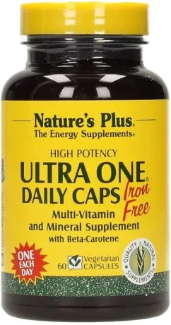 Мультивітаміни Nature's Plus Ultra One Daily Caps без заліза 60 гелевих капсул (97467300811)