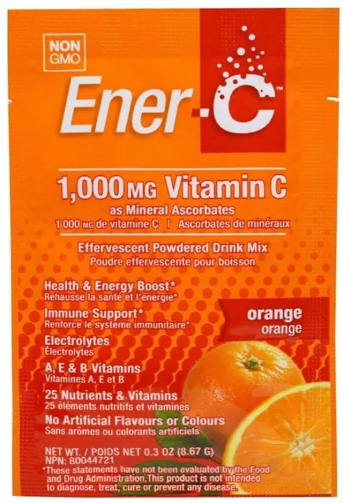Витамины Ener-C Vitamin C 1000 мг апельсин 30 пакетиков (873024001007) - фото №2