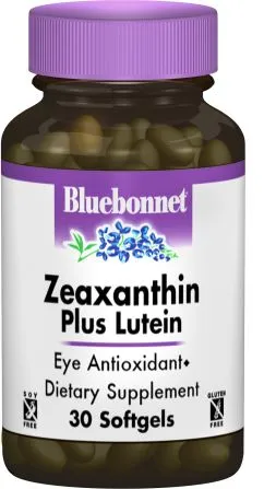 Натуральна добавка Bluebonnet Nutrition Зеаксантин + Лютеин 30 желатинових капсул (743715008588)