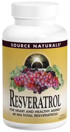 Натуральная добавка Source Naturals Ресвератрол 40 мг 60 таблеток (21078010111)