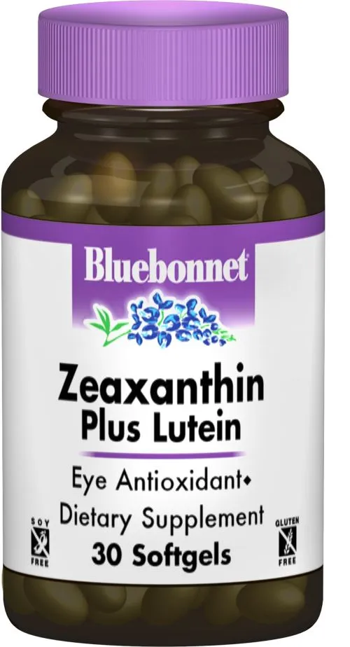 Натуральна добавка Bluebonnet Nutrition Зеаксантин + Лютеин 30 желатинових капсул (743715008588) - фото №3