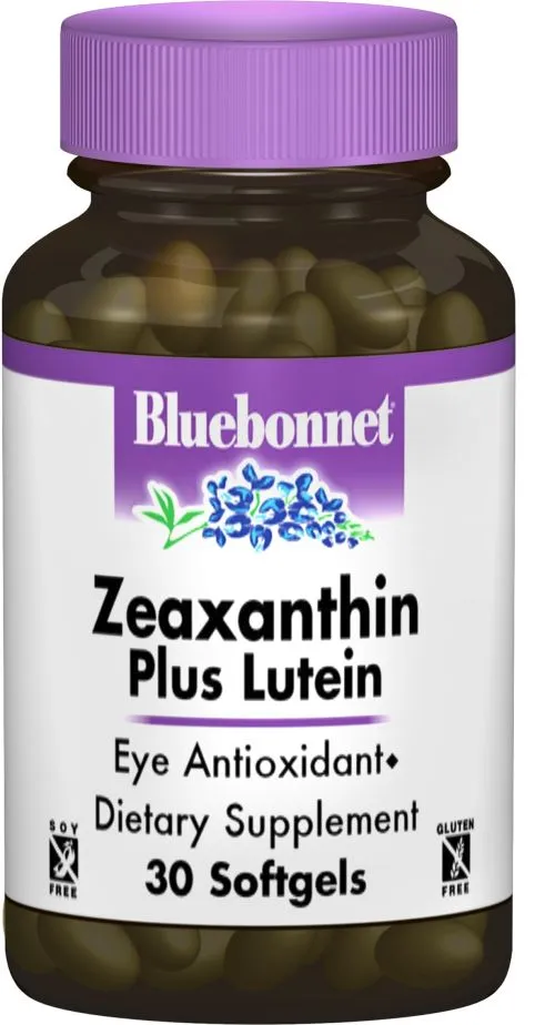 Натуральная добавка Bluebonnet Nutrition Зеаксантин + Лютеин 30 желатиновых капсул (743715008588) - фото №3