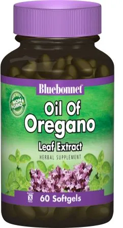 Жирные кислоты Bluebonnet Nutrition Oil Of Oregano Leaf Extract Экстракт из масла винограда и листьев орегано 60 желатиновых капсул (743715013827)