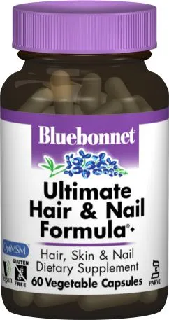 Натуральна добавка Bluebonnet Nutrition Ultimate Hair & Nail Formula 60 гелевих капсул (743715011069)