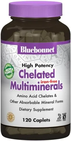 Минералы Bluebonnet Nutrition Albion Взаимодействующие минералы без железа 120 капсул (743715002081)