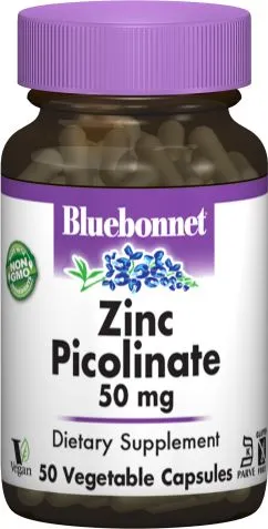 Мінерали Bluebonnet Nutrition Цинк Піколінат 50 мг 50 гелевих капсул (743715007383)