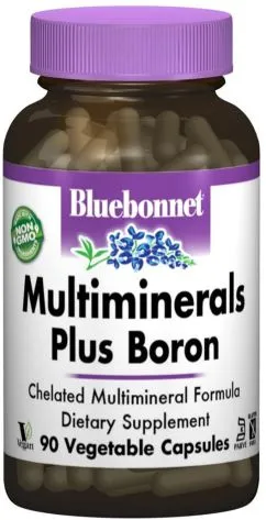 Мінерали Bluebonnet Nutrition Мультимінерали + бор із залізом 90 гелевих капсул (743715002104)