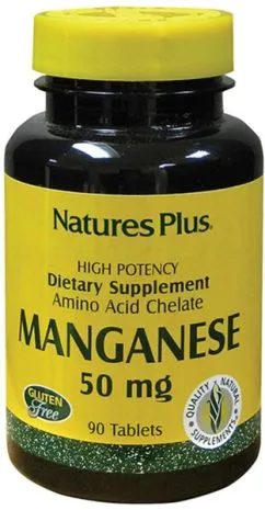 Мінерали Natures Plus марганець 50 мг 90 таблеток (97467034501)