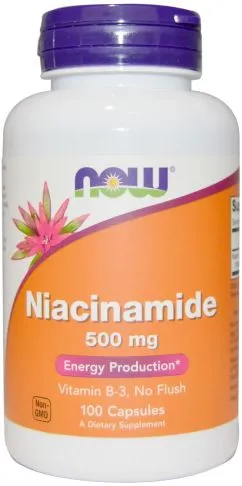 Вітаміни Now Foods Ніацинамід (В3) 500 мг 100 капсул (733739004789)
