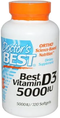 Витамины Doctor's Best Витамин D3 5000IU 720 желатиновых капсул (753950003637)