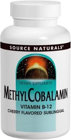 Вітаміни Source Naturals Метилкобаламін (В12) 5 мг вишня 60 таблеток для розсмоктування (021078013297)