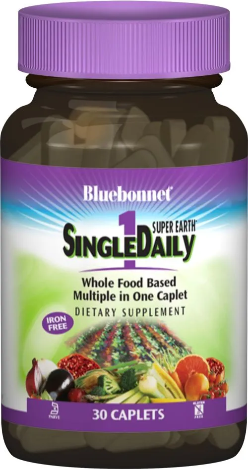Мультивітаміни без заліза Bluebonnet Nutrition Single Daily 30 капсул (743715001114) - фото №3