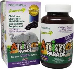 Вітаміни Natures Plus Animal Parade мультивітаміни виноград 180 жувальних таблеток (97467299863)
