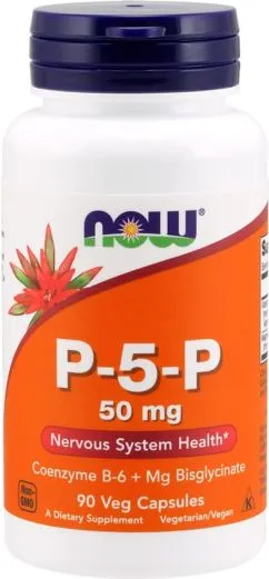Витамины Now Foods P-5-P (пиридоксальфосфат) 50 мг 90 гелевых капсул (733739004611)