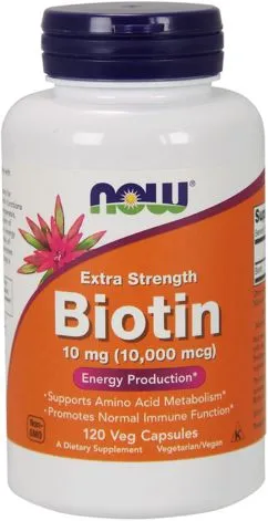 Вітаміни Now Foods Біотин (В7)00 мкг 120 гелевих капсул (733739004796)
