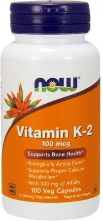 Вітаміни Now Foods  вітамін К2 100 мкг 100 гелевих капсул (733739009906)