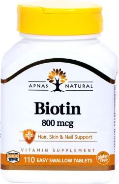 Біотин Apnas Natural 21th Century 800 мкг 110 таблеток (74098522881)