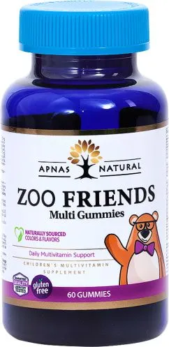 Жевательные мишки Apnas Natural 21th Century Zoo Friends 60 шт. (74098527619)