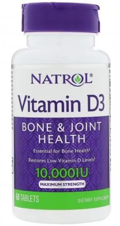 Вітаміни Natrol Vitamin D3 10000IU 60 таблеток (047469060145)