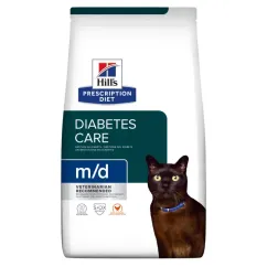 Лікувальний корм для кішок при цукровому діабеті ожирінні Hill's Prescription Diet Feline m/d з куркою 1.5 кг (052742868509)