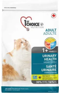 Сухой корм для взрослых кошек 1st Choice Urinary Health для кошек, подверженных МКБ 1.8 кг (65672267021)