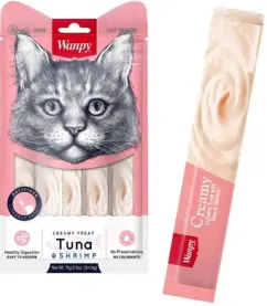 Лакомство Wanpy Creamy Treat Tuna & Shrimp для кошек с тунцом и креветками, 70 г (6689-1)