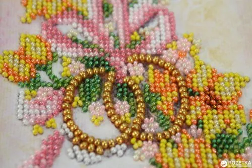 Набір для вишивання бісером Абрис Арт Листівка-конверт Весільні квіти (AOM-015) - фото №2