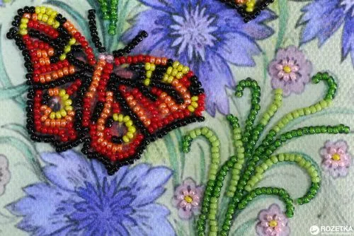 Набір для вишивання бісером Абрис Арт Листівка-конверт Три метелики (AOM-008) - фото №2