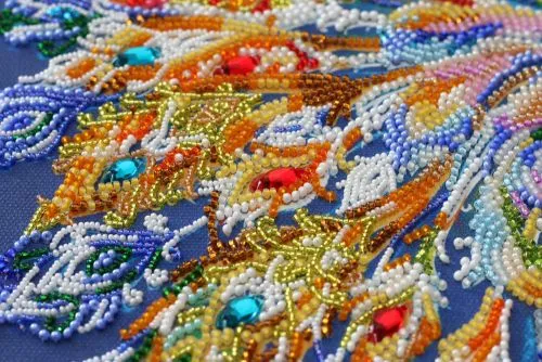 Набір для вишивання бісером Абрис Арт на натуральному художньому полотні Синій птах щастя (AB-632) - фото №2