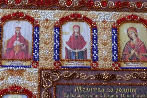 Набір для вишивання бісером Абрис Арт на натуральному художньому полотні Молитва про сім'ю (український текст молитви) (AB-44301) - фото №2