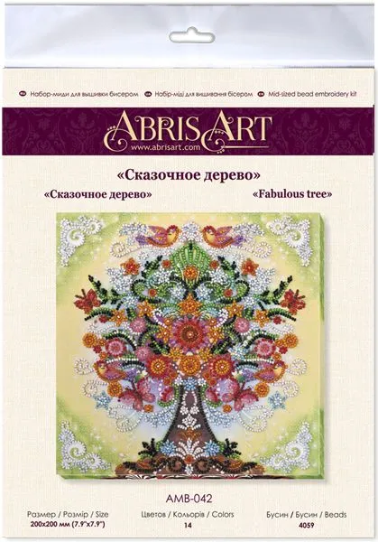 Набір-міді для вишивання бісером Абрис Арт Казкове дерево (AMB-042) (4823095805888) - фото №2