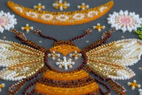 Набір міді для вишивання бісером Абрис Арт на натуральному художньому полотні Медовий сон (AMB066) - фото №4