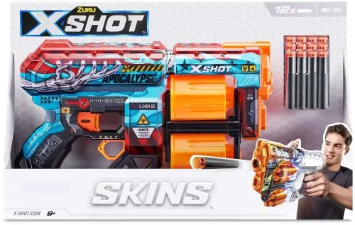Швидкострільний бластер Zuru X-SHOT Skins Dread Apocalypse 12 патронів (193052043658) - фото №3